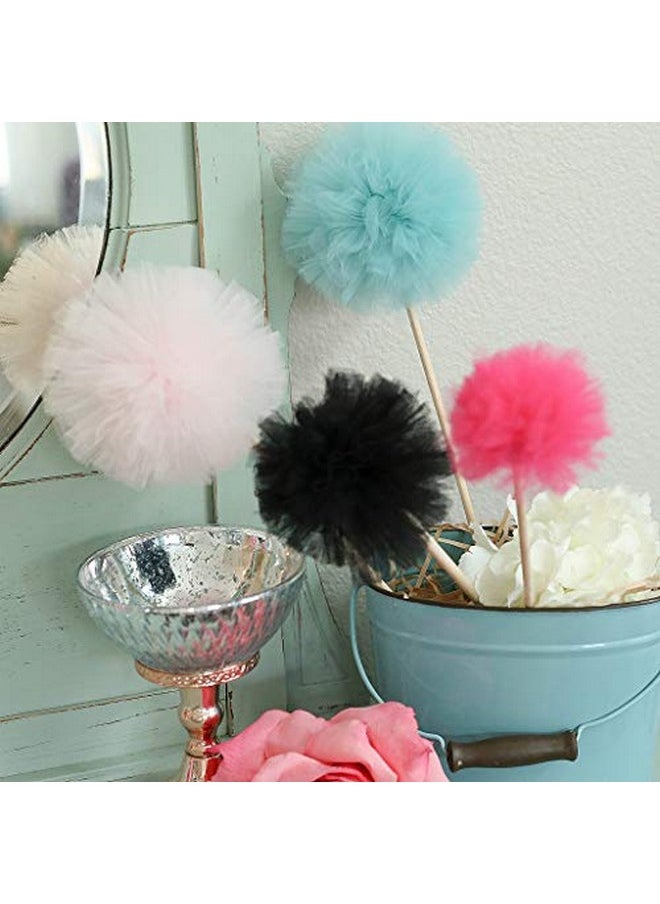 Expo International - Decorative Glitter Tulle Roll/Spool Of 6” X 10 Yards Lightweight Polyester Tulle Fabric For Costumes Wedding And Party Decorations Washable Easy To Use Pink - Image 1