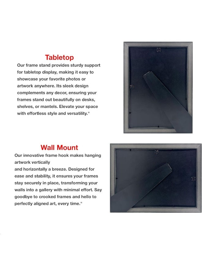 Decorhills DECORHILLS FRAMES & DECOR A4 Certificate – Real Glass Protector, PVC, Wall Mount Tabletop Display, Black, Size 25.5x34.2cm, Pack of 4  - Image 5