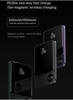GULFLINK 10000mAh Mag-Safe Fast Charging Power Bank Compatible for iPhone 15/14/13/12 Mini Plus Pro Max Green  - Image 2