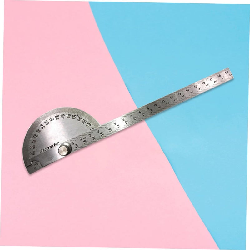 Stainless Steel Angle Protractor Ruler with Swing Arm for Engineering and Woodworking - Image 4