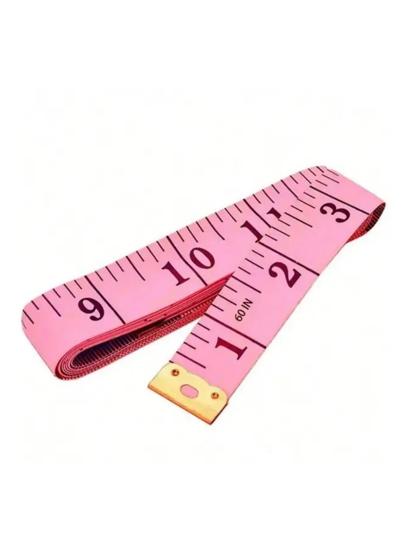 كلين ويف شريط قياس الجسم القابل للسحب – 60 بوصة/150 سم للياقة البدنية وفقدان الوزن والخياطة والخياطة - وردي - Image 4