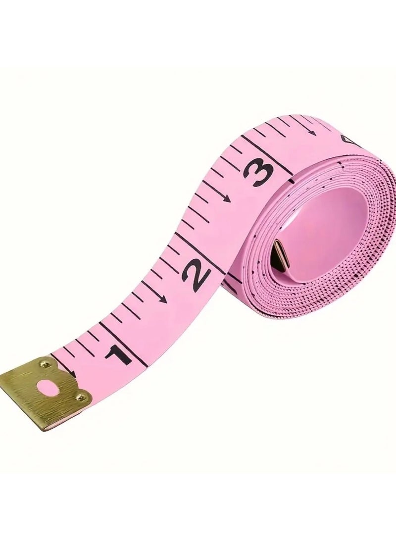 كلين ويف شريط قياس الجسم القابل للسحب – 60 بوصة/150 سم للياقة البدنية وفقدان الوزن والخياطة والخياطة - وردي - Image 2