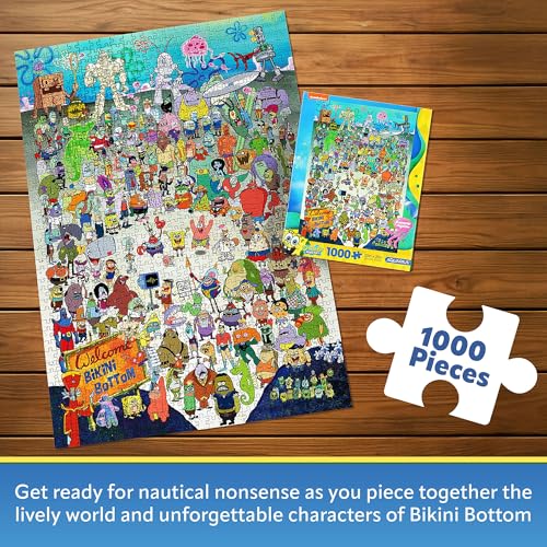 AQUARIUS SpongeBob SquarePants Puzzle 1000 Piece Jigsaw Puzzle Officially Licensed SpongeBob Merchandise CollectiblesGlare Free Precision Fit Virtually No Puzzle Dust20x28 Inches Multicolor - Image 3
