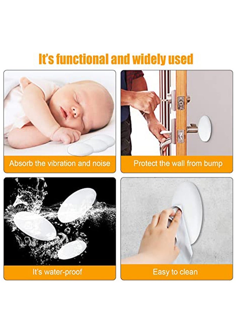 Excefore Door Stopper Wall Protector, 8 Pieces Silicone Door Knob Wall Bumper Guard with Self Adhesive for Protecting Wall, Door Handle, Refrigerator Door - Image 2