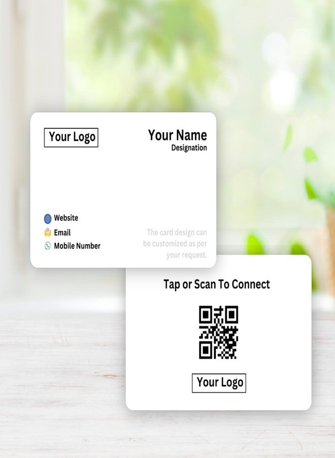 tinydabba NFC & QR-Enabled Business Card | Smart Digital Visiting Card for Instant Contact Sharing | Lifetime Free | Dashboard Access (Custom White) - Image 1