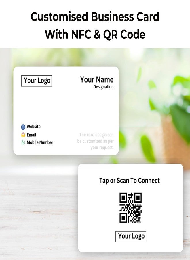 tinydabba NFC & QR-Enabled Business Card | Smart Digital Visiting Card for Instant Contact Sharing | Lifetime Free | Dashboard Access (Custom White) - Image 2