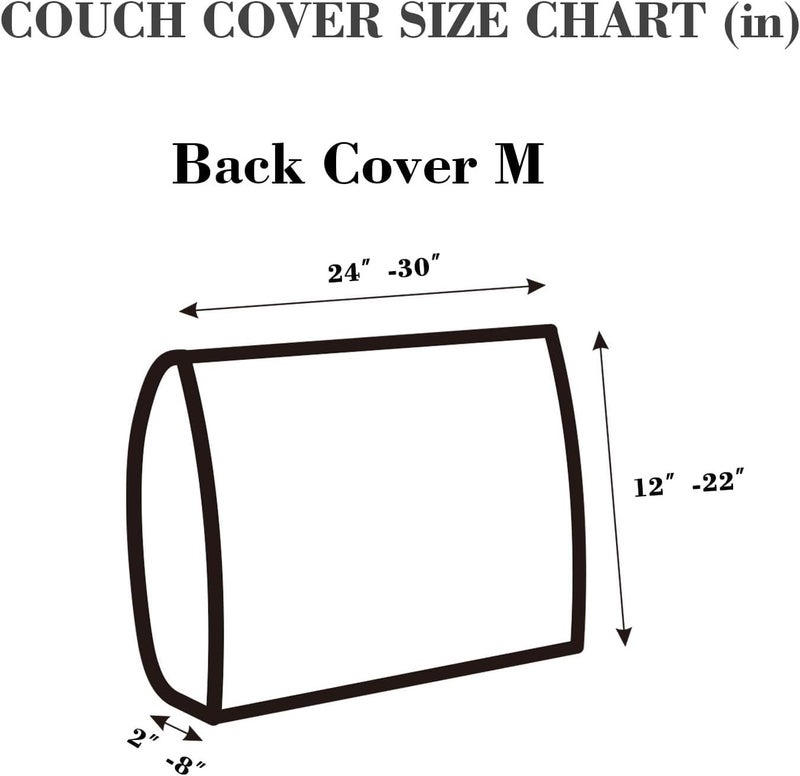 Disayu Sofa Covers Couch Covers for Sofa Pet Friendly Couch Cushion Covers Universal Sofa Covers Washable Stretch Slipcovers for Sectional Sofa (Texture Light Gray,Back Cover M) - Image 2