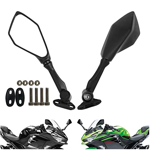 INKUDRI Ninja 300 Mirrors Ninja 400 Mirrors Ninja 300 250 Ninja 636 300R EX300 ABS 2011-2018 Ninja 400 Mirrors EX400 2018 2019 2020 2021 2022 2023 Ninja 500 Mirrors 2024 Ninja ZX6R Mirrors 2011-2022 - Image 1