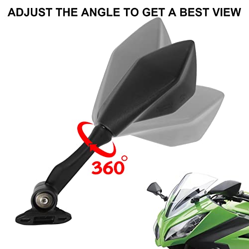 INKUDRI Ninja 300 Mirrors Ninja 400 Mirrors Ninja 300 250 Ninja 636 300R EX300 ABS 2011-2018 Ninja 400 Mirrors EX400 2018 2019 2020 2021 2022 2023 Ninja 500 Mirrors 2024 Ninja ZX6R Mirrors 2011-2022 - Image 3