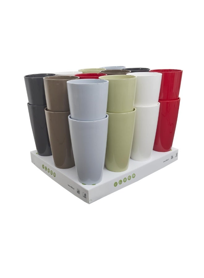 IDEL Large Planter Pot 55cm Living High Round –Big Indoor Outdoor Plant Pot Decorative Plant Container, Lightweight Durable Plastic, Multiple Colors – Made in Italy - by Idel - Image 4