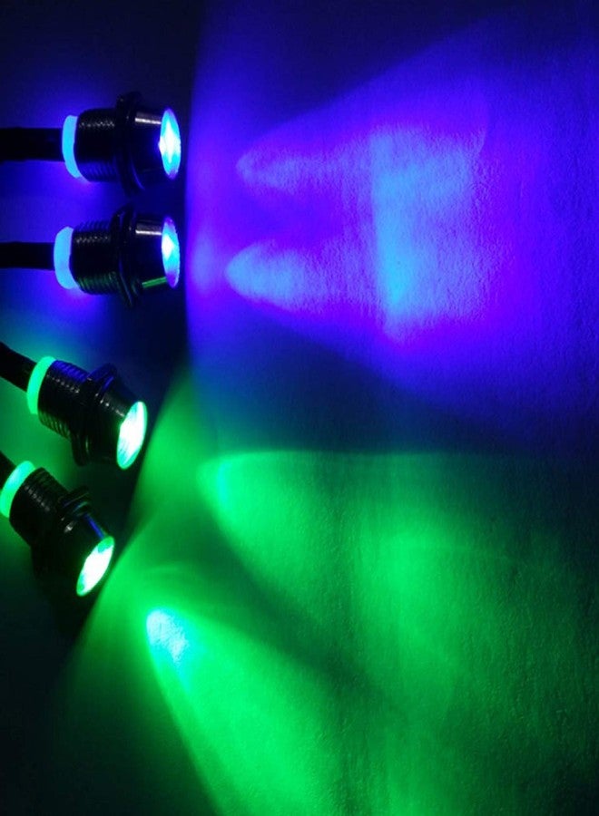 Treehobby طقم مصابيح أمامية وخلفية LED من Treehobby، 4 مصابيح LED، ملحقات إضاءة متوافقة مع سيارات Traxxas وHSP وRC4WD وTamiya وRedcat وAxial SCX10 RC، سيارات الزحف والشاحنات والدبابات، 5 مم (2 أخضر + 2 أزرق) - Image 1