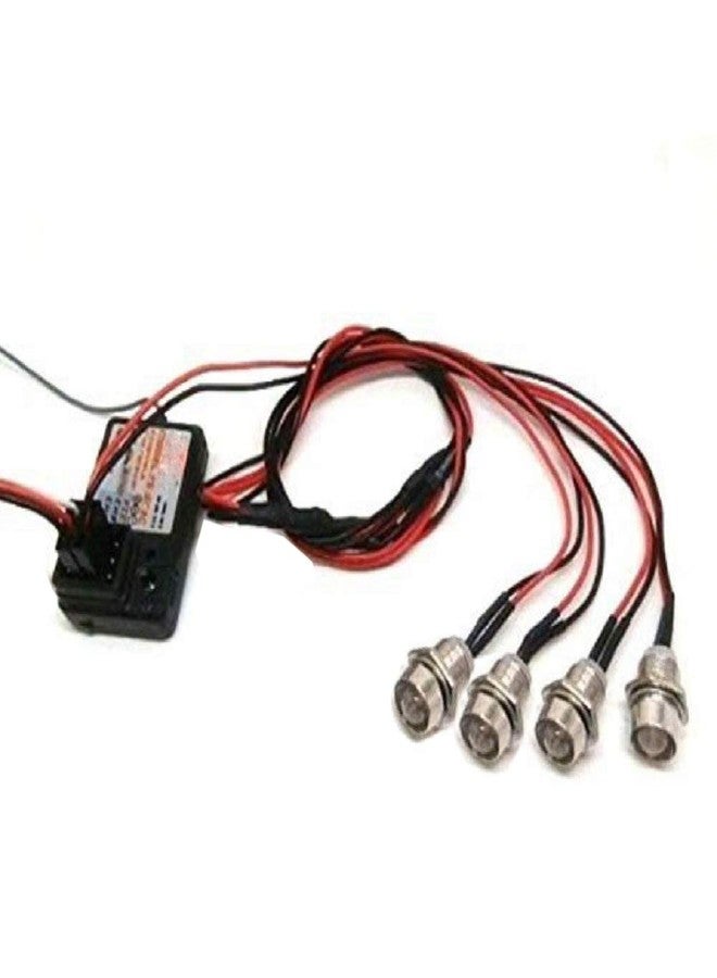 Treehobby طقم مصابيح أمامية وخلفية LED من Treehobby، 4 مصابيح LED، ملحقات إضاءة متوافقة مع سيارات Traxxas وHSP وRC4WD وTamiya وRedcat وAxial SCX10 RC، سيارات الزحف والشاحنات والدبابات، 5 مم (2 أخضر + 2 أزرق) - Image 4