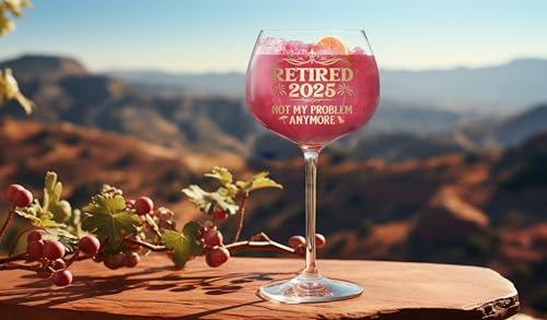 NewEleven Retirement Gift For Woman 2025 - Cool Retirement Gifts - Coworker Leaving, Farewell Party, Retired Decorations, Farewell Goodbye Presents For Coworkers, Friends - 16 Oz Wine Glass - Image 5