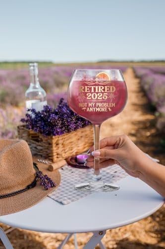 NewEleven Retirement Gift For Woman 2025 - Cool Retirement Gifts - Coworker Leaving, Farewell Party, Retired Decorations, Farewell Goodbye Presents For Coworkers, Friends - 16 Oz Wine Glass - Image 3
