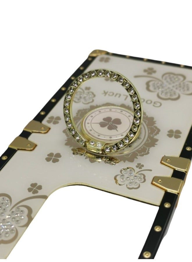 iPhone 16 Pro Square Case: Trendy lucky Clover Design - Luxury Kickstand Cover - Image 3