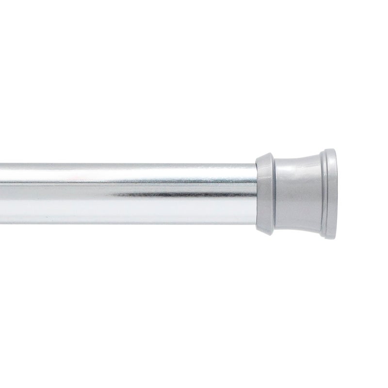 Kenney KN609C/40 Twist & Fit No Tools Camlock Tension Easy Install Shower Curtain Rod with Non-Slip, On-Scratch Ends, 42-72" Adjustable Length, Chrome, 1" Diameter Rust Resistant Steel Tube - Image 1