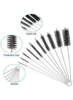 Patelai 12 Pieces Tube Cleaning Brush Aquarium Filter Brush Nylon Tube Brush Set Flexible Double-Ended Hose Brush Pipe Clean Brush Stainless Steel for Fish Tank, Kitchen, Glasses, Drinking Straws, Keyboard  - Image 3