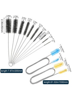Patelai 12 Pieces Tube Cleaning Brush Aquarium Filter Brush Nylon Tube Brush Set Flexible Double-Ended Hose Brush Pipe Clean Brush Stainless Steel for Fish Tank, Kitchen, Glasses, Drinking Straws, Keyboard  - Image 4