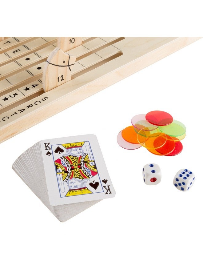 Hey! Play! Hey! Play! Wooden Horse Race Game with Dice, Cards and Chips - Indoor and Outdoor Board Games for Adults, Kids, Boys and Girls Party Game (80-DDH) - Image 5