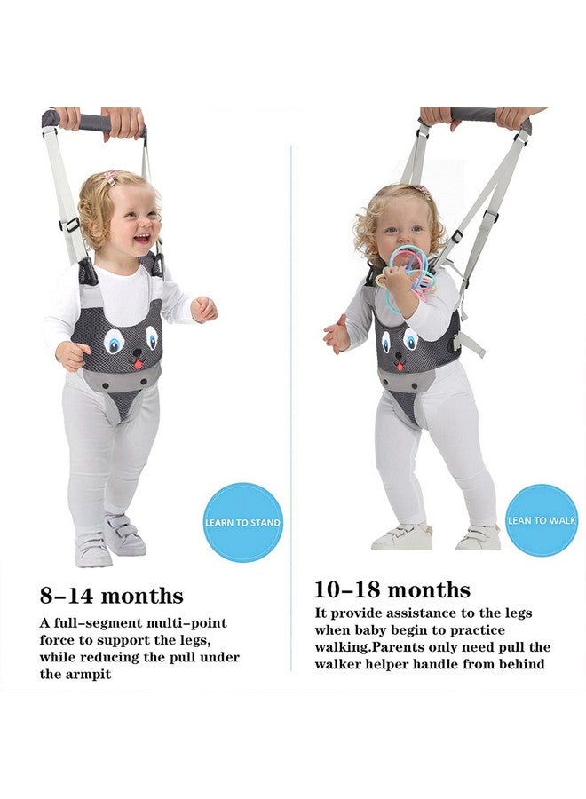 IULONEE Baby Walker, Handheld Kids Toddler Walking Harness Helper Assistant Protective Belt Child Activity Walker Adjustable Standing Up Walking Learning Helper for Toddler 7-24 Month (N-Grey) - Image 1