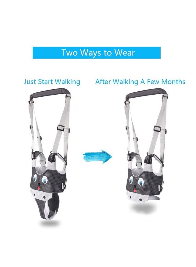 IULONEE Baby Walker, Handheld Kids Toddler Walking Harness Helper Assistant Protective Belt Child Activity Walker Adjustable Standing Up Walking Learning Helper for Toddler 7-24 Month (N-Grey) - Image 2