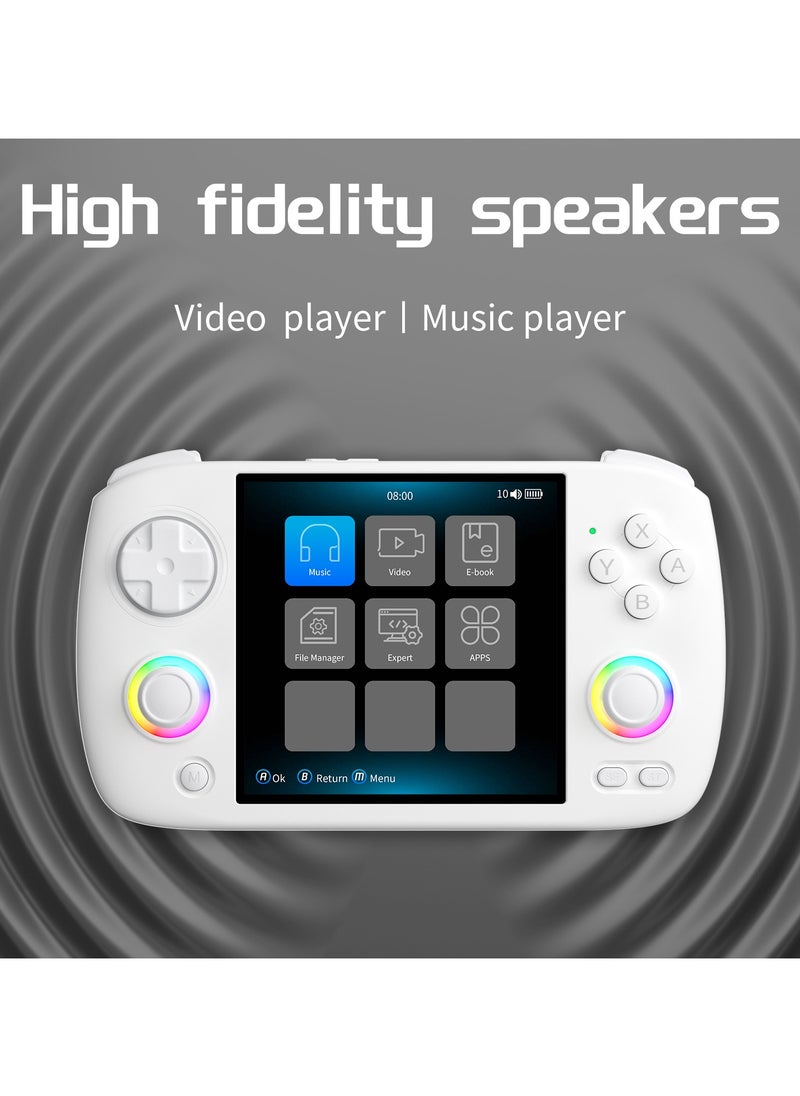 ANBERNIC  - Anbernic RGCube XX Handheld Game Console 3.95-inch IPS Screen 720*720 H700 quad-core ARM Cortex-A53 LPDDR4 1GB 3800mAh 5G WiFi Bluetooth HDMI TV Output【White-128GB-35 Emulators with 18000 Games Pre-installed】 - Image 1
