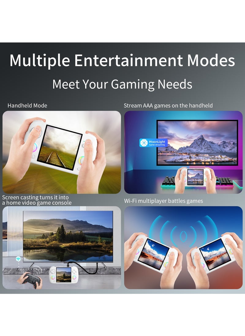 ANBERNIC  - Anbernic RGCube XX Handheld Game Console 3.95-inch IPS Screen 720*720 H700 quad-core ARM Cortex-A53 LPDDR4 1GB 3800mAh 5G WiFi Bluetooth HDMI TV Output【White-128GB-35 Emulators with 18000 Games Pre-installed】 - Image 1