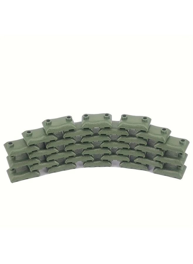 60 Pcs Dark Green Small Particle Sandbags Bulk Bricks Building Blocks DIY Parts Gift - Image 1
