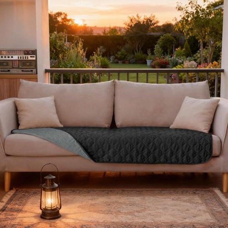 100% Double Sided Waterproof Dog Blanket Soft Pet Bed Cover Reversible Protect Furniture Couch Sofa Car for Puppy Large Dog Cat Dark Charcoal/Light Charcoal, 30x70 Inch (Pack of 1 ) - Image 3