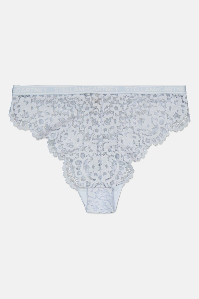 STELLA MCCARTNEY Women Lace Pull On Panties, Light Blue  - Image 1