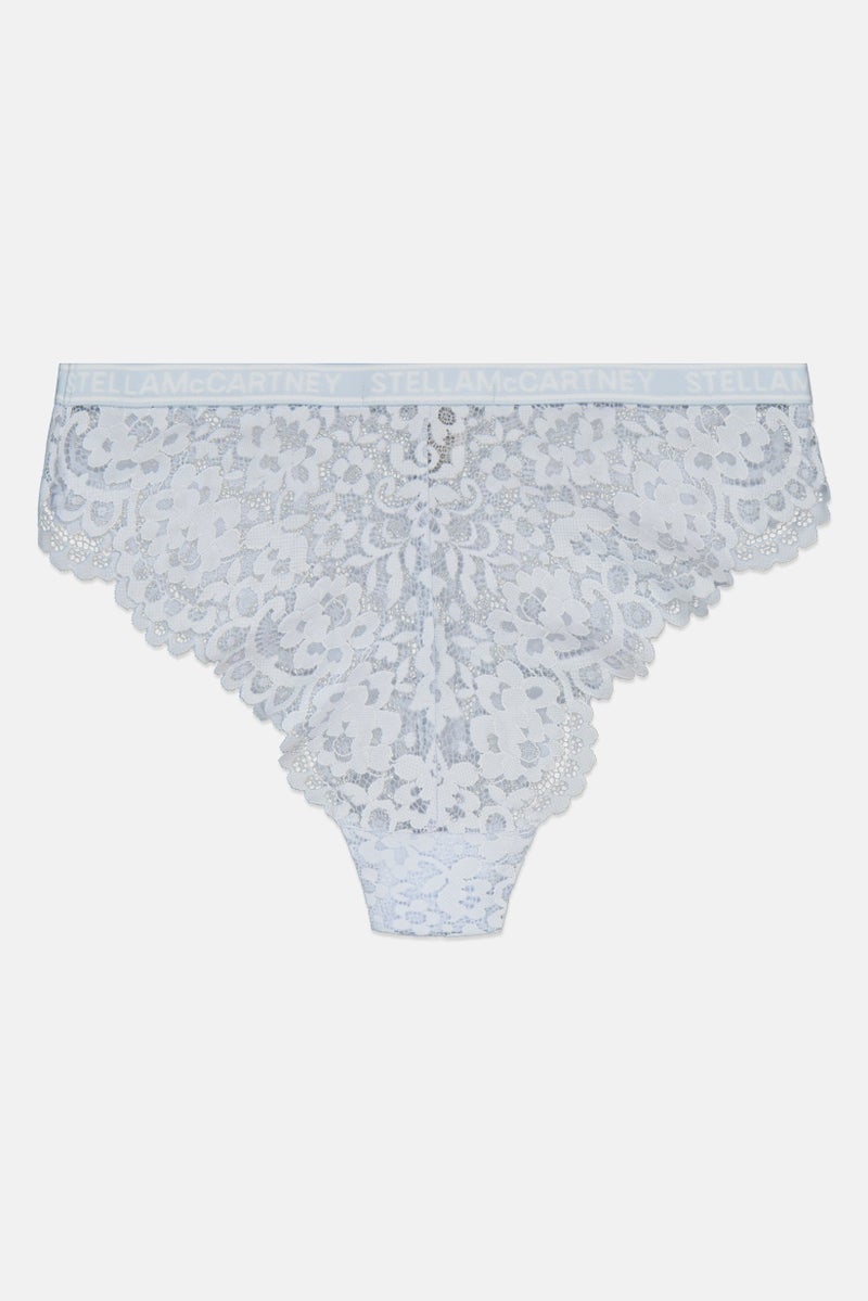 STELLA MCCARTNEY Women Lace Pull On Panties, Light Blue  - Image 2
