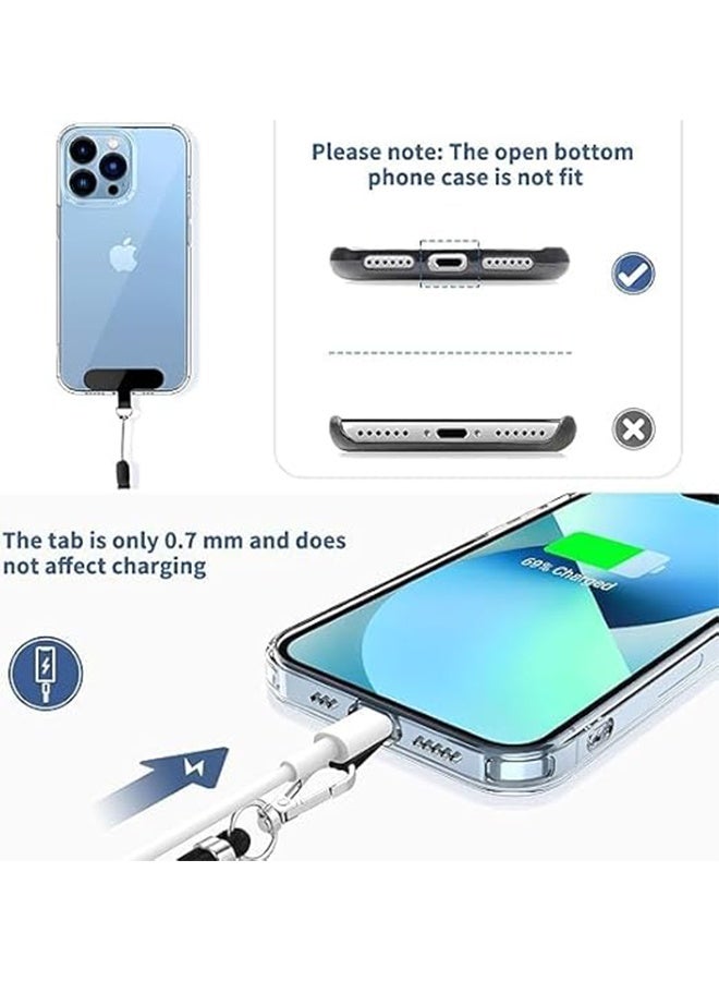 JS 2-Piece Phone Lanyard, Universal Crossbody Phone Lanyard, Multi-Purpose Nylon Patch, Adjustable Shoulder and Neck Straps, Compatible with Most Smartphones, Two Lengths (Black) - Image 2