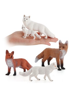 Generic Simulation Solid Wild Fox Model Red Fox Big White Fox Arctic Fox Red Fox Static Children's Hand-made Ornaments-Colour:Bl-1257 White Fox 16g  - Image 5