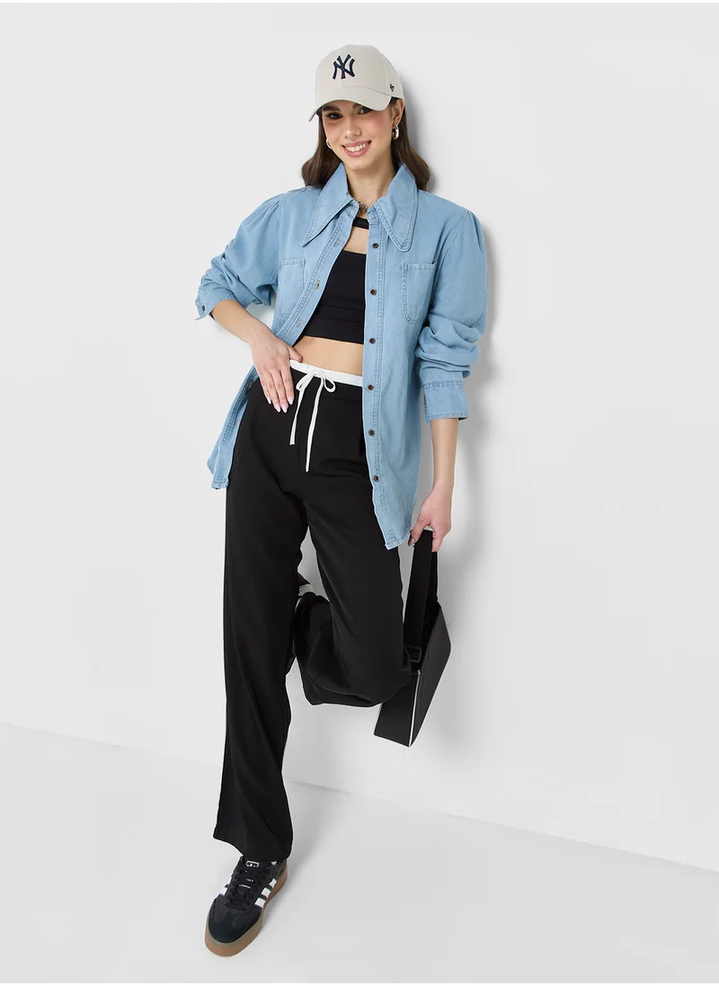 Ginger Relaxed Fit Button Down Chambray Shirt