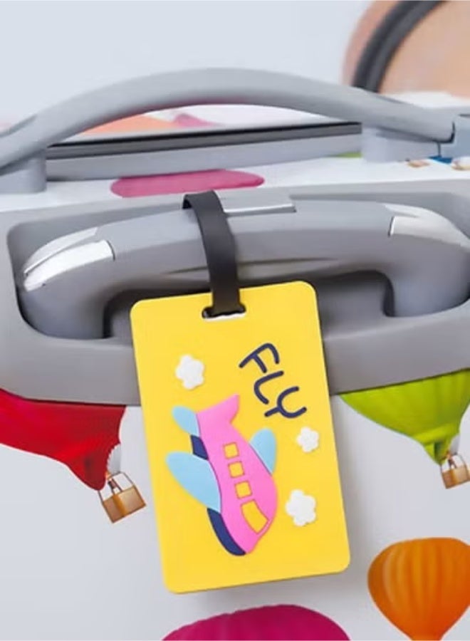 Peachjoy 4 Piece Luggage Tag Suitcase Luggage Tags Handbag Travel Bag School Bag Handbag Instrument Tag Name Address Tag with Information Card Stock and Hanging Buckle - Image 2