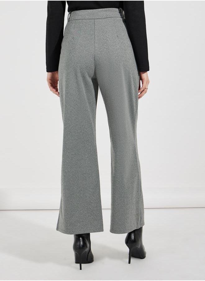 Styli - High Rise Wide Leg Pleat Detail Casual Pants - Image 1
