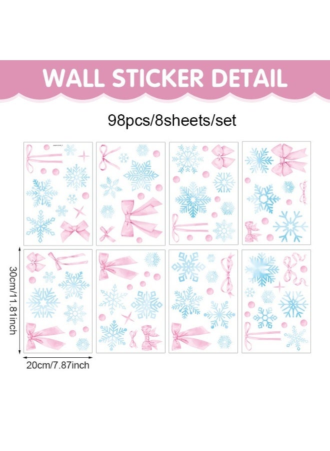 NIBEMINENT White Christmas Glass Window Decoration Stickers