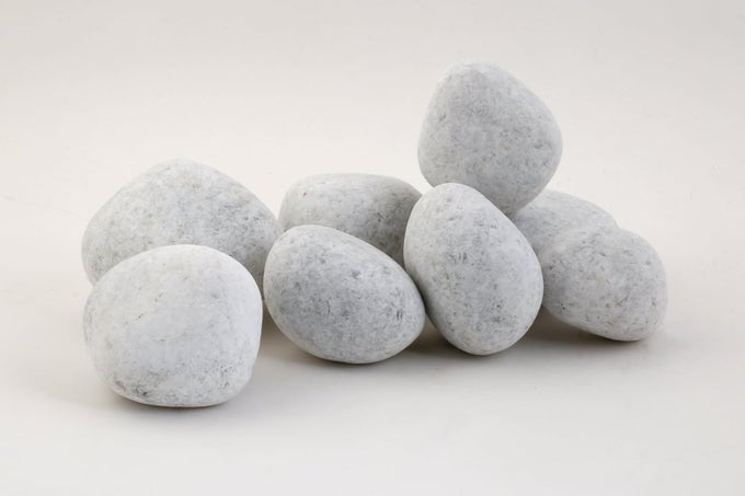 STONESTORIES NATURAL STONE PEBBLES FOR LANDSCAPE AND DECORATIVE 23 INCHES 15 KG CRYSTAL WHITE
