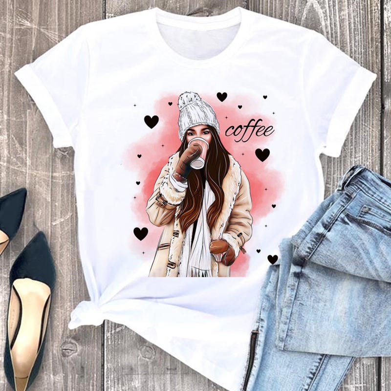 Cross-border European and American popular printed short-sleeved T-shirt for women - Image 3