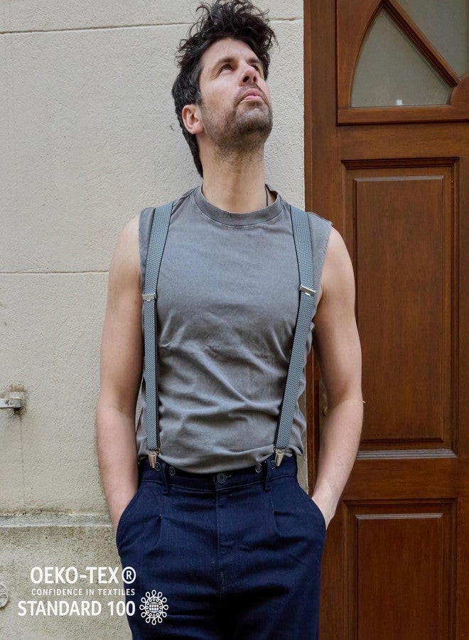Pierrot - Men's Braces Wide and Vintage - Made in Germany/France - Adjustable Length up to 130 cm - - 100% German and French - Image 3