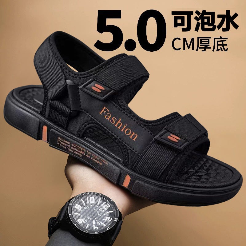 Sandals Men'S Summer Non-Slip Waterproof Wear-Resistant Driving Slippers Soft Sole Outdoor Two-Wear Beach Shoes - Image 4