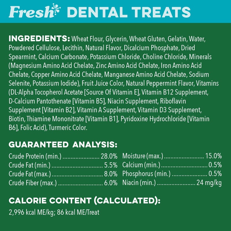 Greenies Veterinarian-Recommended Adult Natural Dental Dog Treats Regular Size, Fresh Flavor, Original Flavor, and Blueberry Flavor, (3) 12 oz. Packs, 36 Count - Image 5