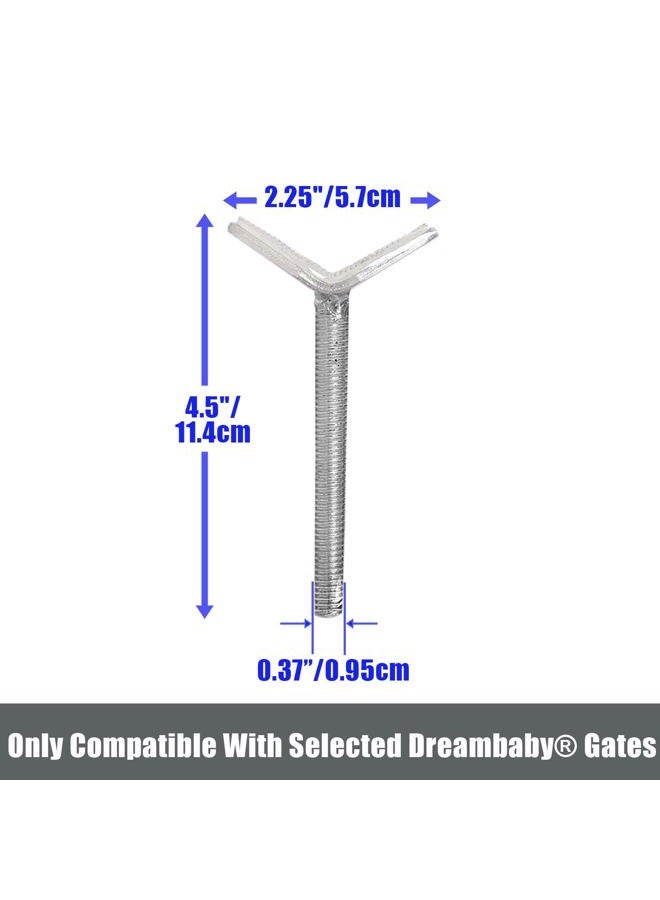 dreambaby Y-Shaped Spindle Rod Banister Gate Adaptors - For Dreambaby Pressure Mounted Gates - 9.5mm Diameter Size & 4.5inch Length - Silver - 2 Count (Pack of 1) - Model L196 - Image 3