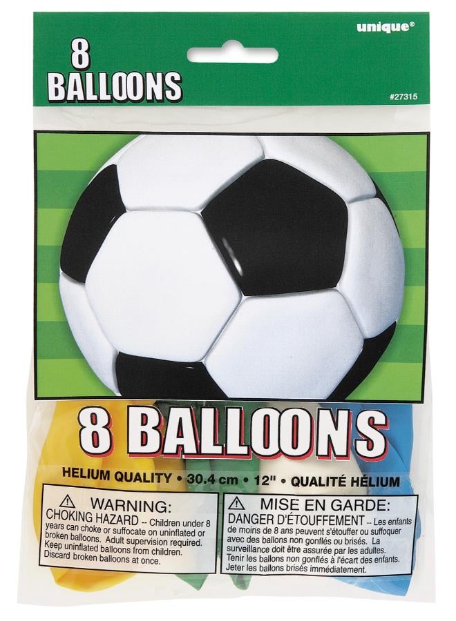 Unique بالونات كرة القدم المطبوعة 12" 3D - Image 1