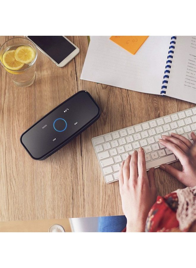 Doss Bluetooth Speaker, SoundBox Touch Portable Wireless Speaker with 12W HD Sound and Bass, IPX5 Water-Resistant, 20H Playtime, Touch Control, Handsfree, Speaker for Home, Outdoor, Travel-Black - Image 2