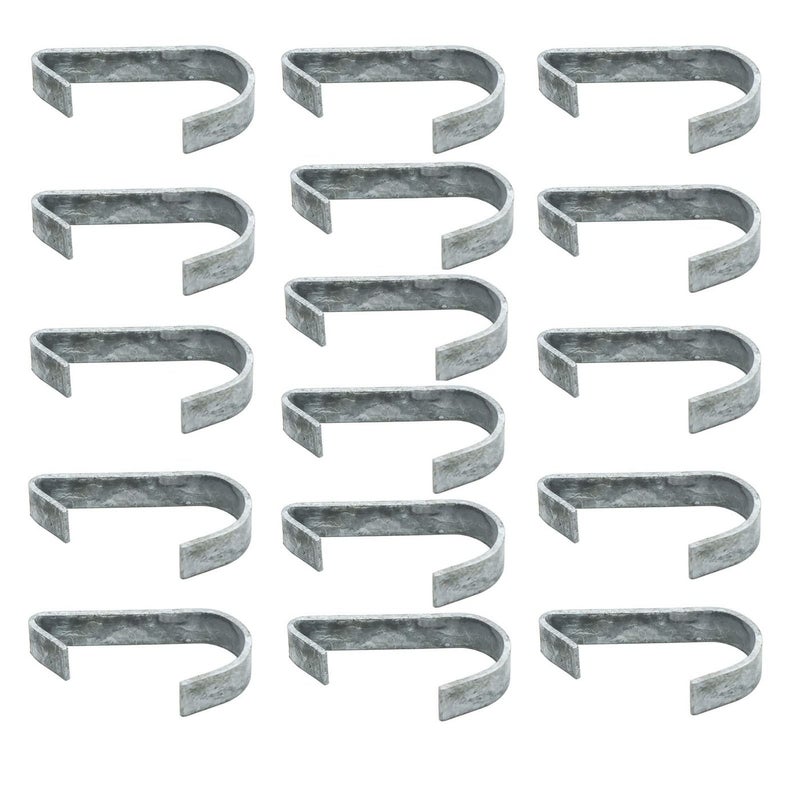 138Chain Link Fence Gate Clips Kennel Panel Clip Bands Chain Link Fence Latch Hardware Chain Link Fence DIY Gate Clips Galvanized Steel 16 Packs