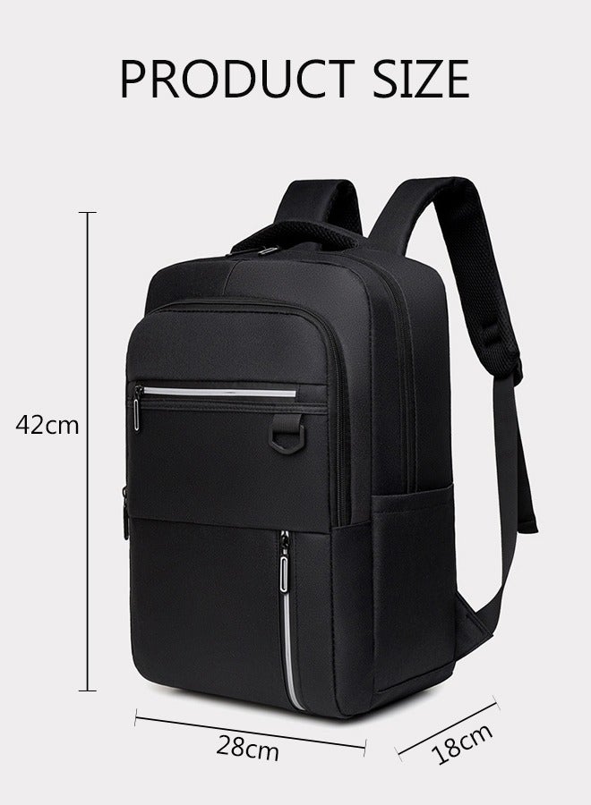DUNISO Travel Laptop Backpack Business Anti Theft Slim Durable Computer Backpack with USB Charging Port Water Resistant College School Laptop Bag Gifts for Men & Women Fits 15.6 Inch Notebook Black - Image 2