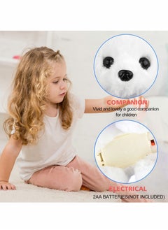 KASTWAVE Plush Interactive Toy, Electronic Pet, Plush Golden Retriever Toy Puppy Electronic Interactive Pet Dog, Can Walking, Barking, Tail Wagging, Stretching, Companion Animal for Kids (Bichon)  - Image 3