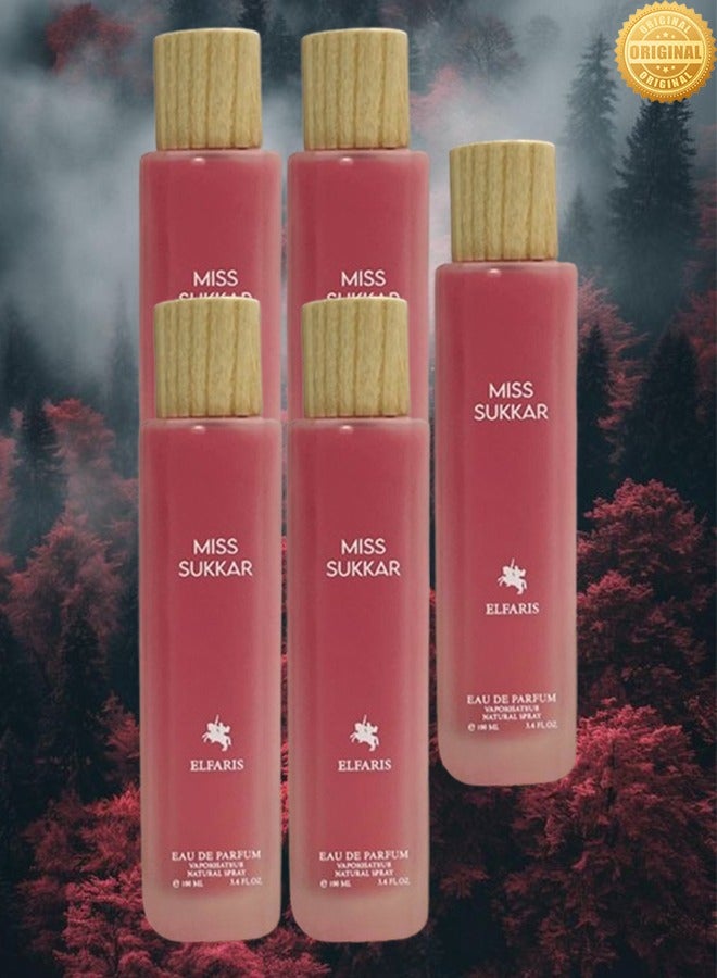 FARIS 5 Pieces Miss Sukkar Perfume EDP 100ML - Image 1