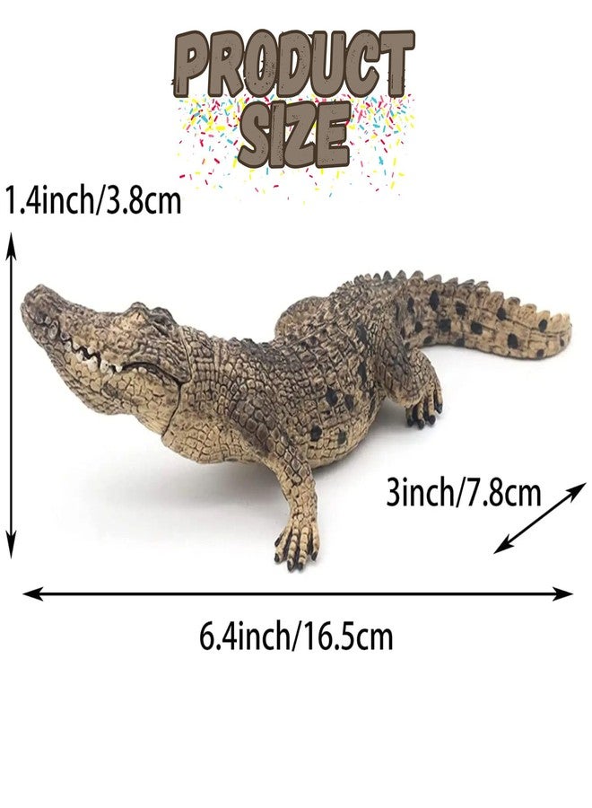 Mallexo Big Size Realistic Crocodile Figure Toy for Kids Detailed Reptile Action Figurine Wildlife Animal MagarMachh Fidge Showcase Alligator Display Model Cold Blooded Animals Set Birthday Gift (1Pc) - Image 3